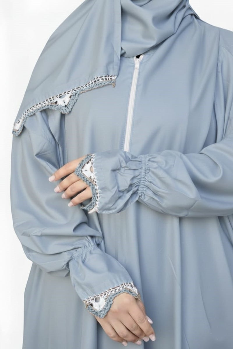 اس دي شرشف صلاة نسائي مطرز واسع و مريح خامة ممتازة (سحاب) - Image 1